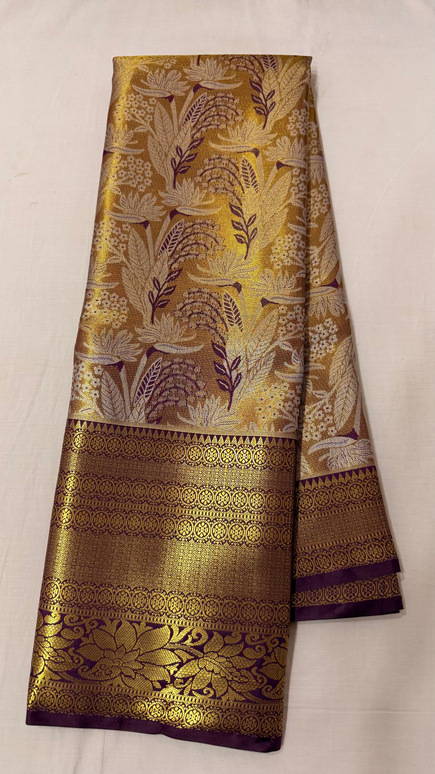 Choclate Brown Semi Kanchipattu sarees