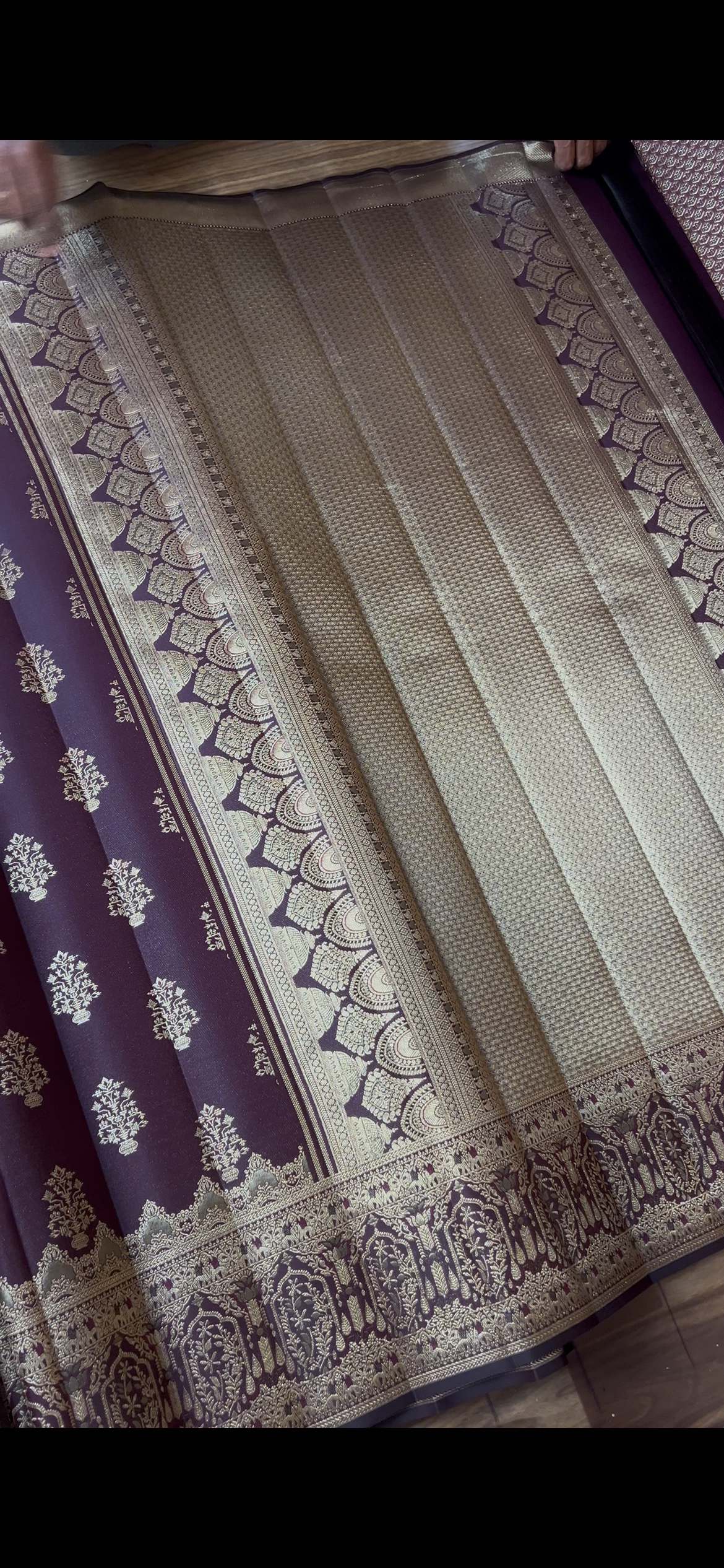 Snuff Color Banarasi Designer Kanchipattu Silk Saree with 1 Gram Gold Zari