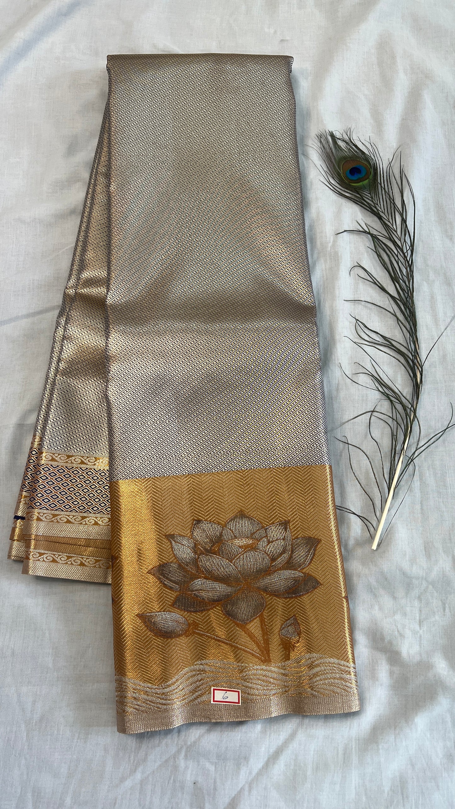 Semi Kanchipuram Silk Saree With Meenakari Border -Premium Traditional Elegance