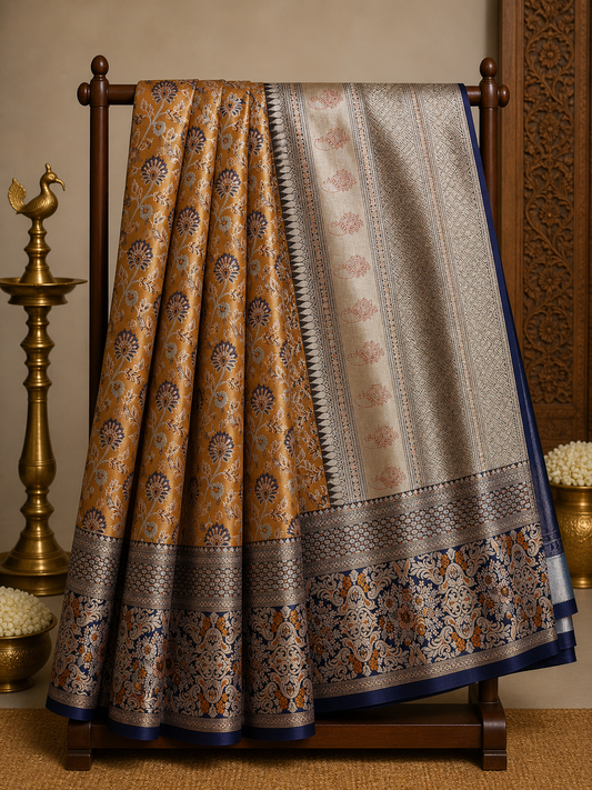 Semi Kanchipattu Meenakari Saree – Premium Quality Edition