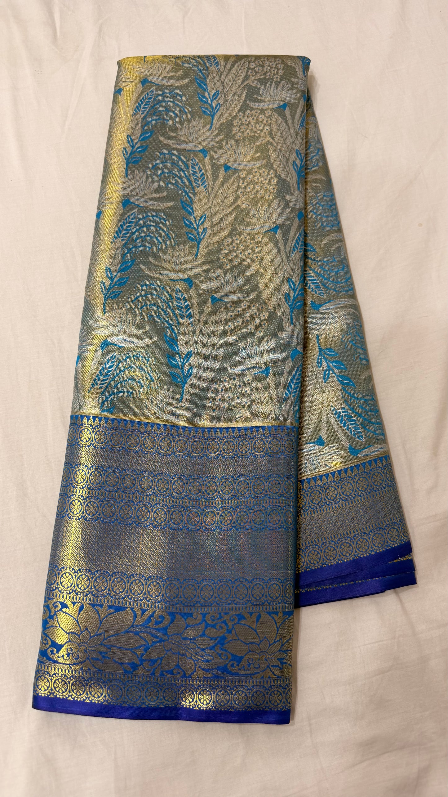 Royal Blue Semi Kanchipattu sarees