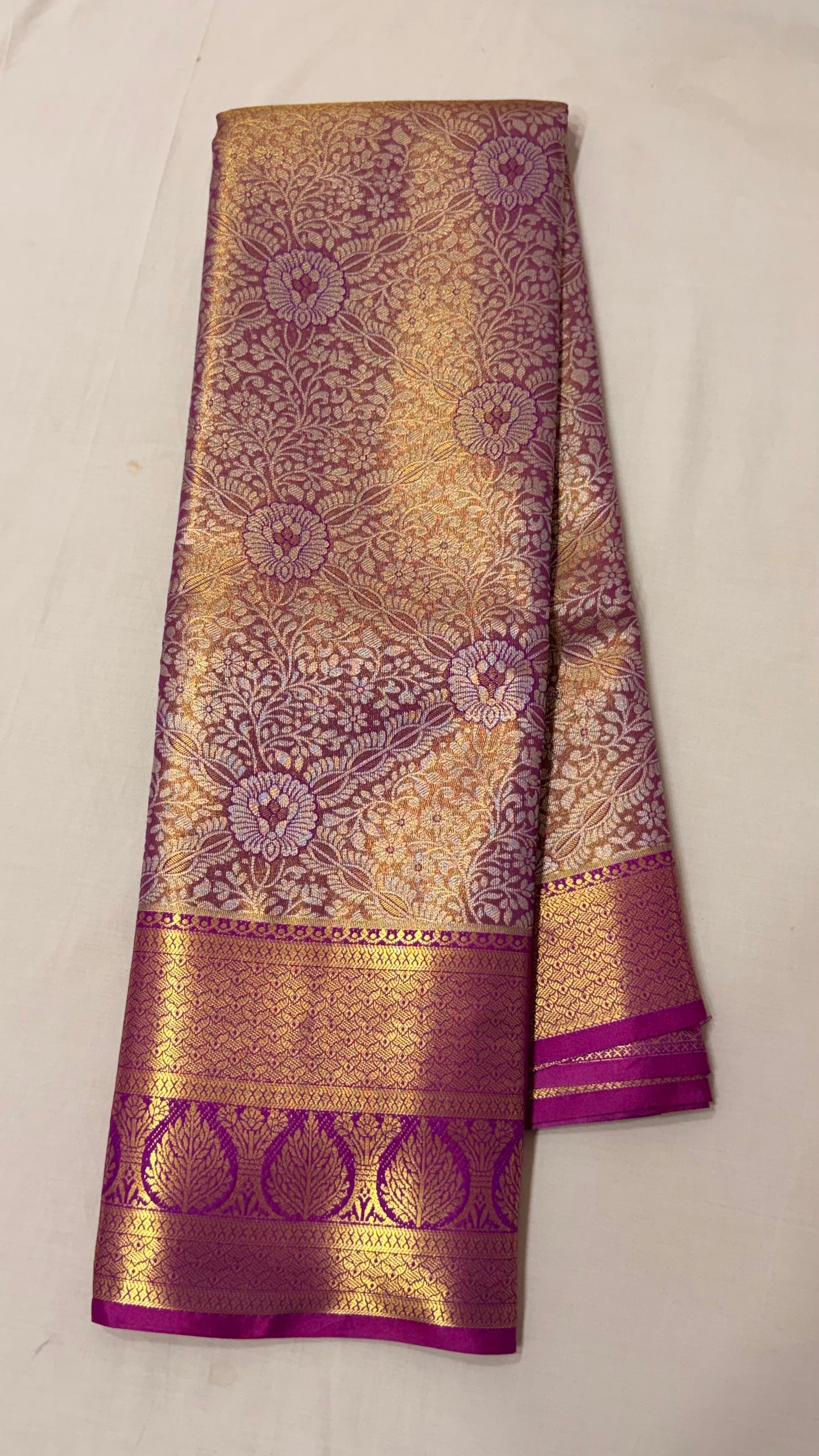 Magenta semi Kanchipattu sarees