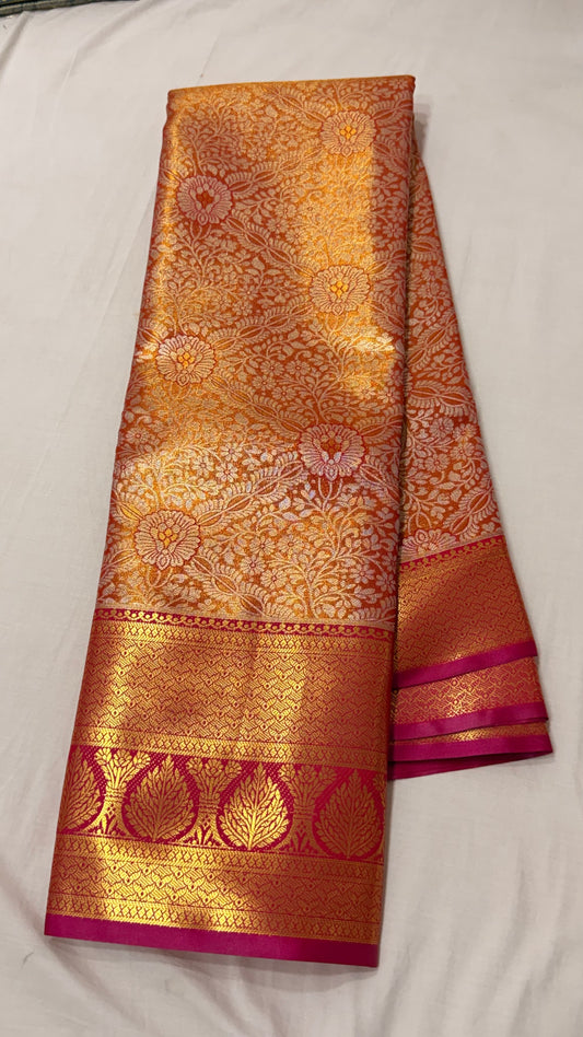 Royal Pink Semi Kanchipattu sarees