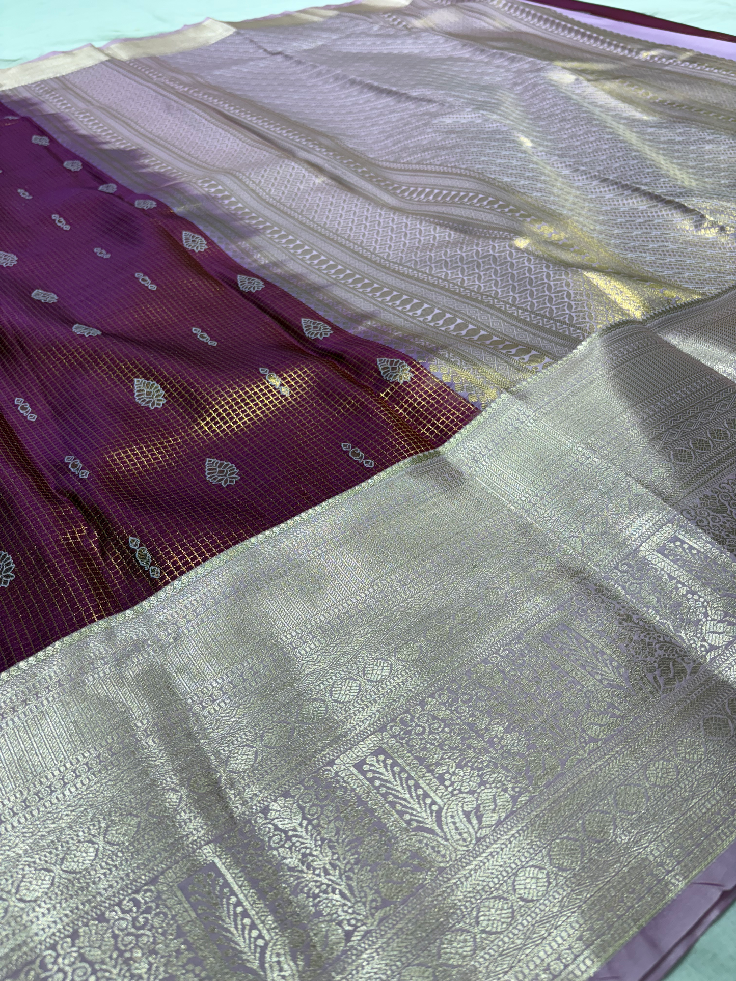 Royal Wine Semi-Kanchi Pattu Vintage Silk Saree