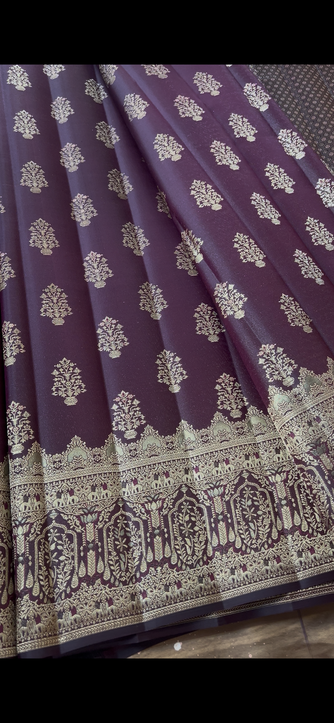 Snuff Color Banarasi Designer Kanchipattu Silk Saree with 1 Gram Gold Zari