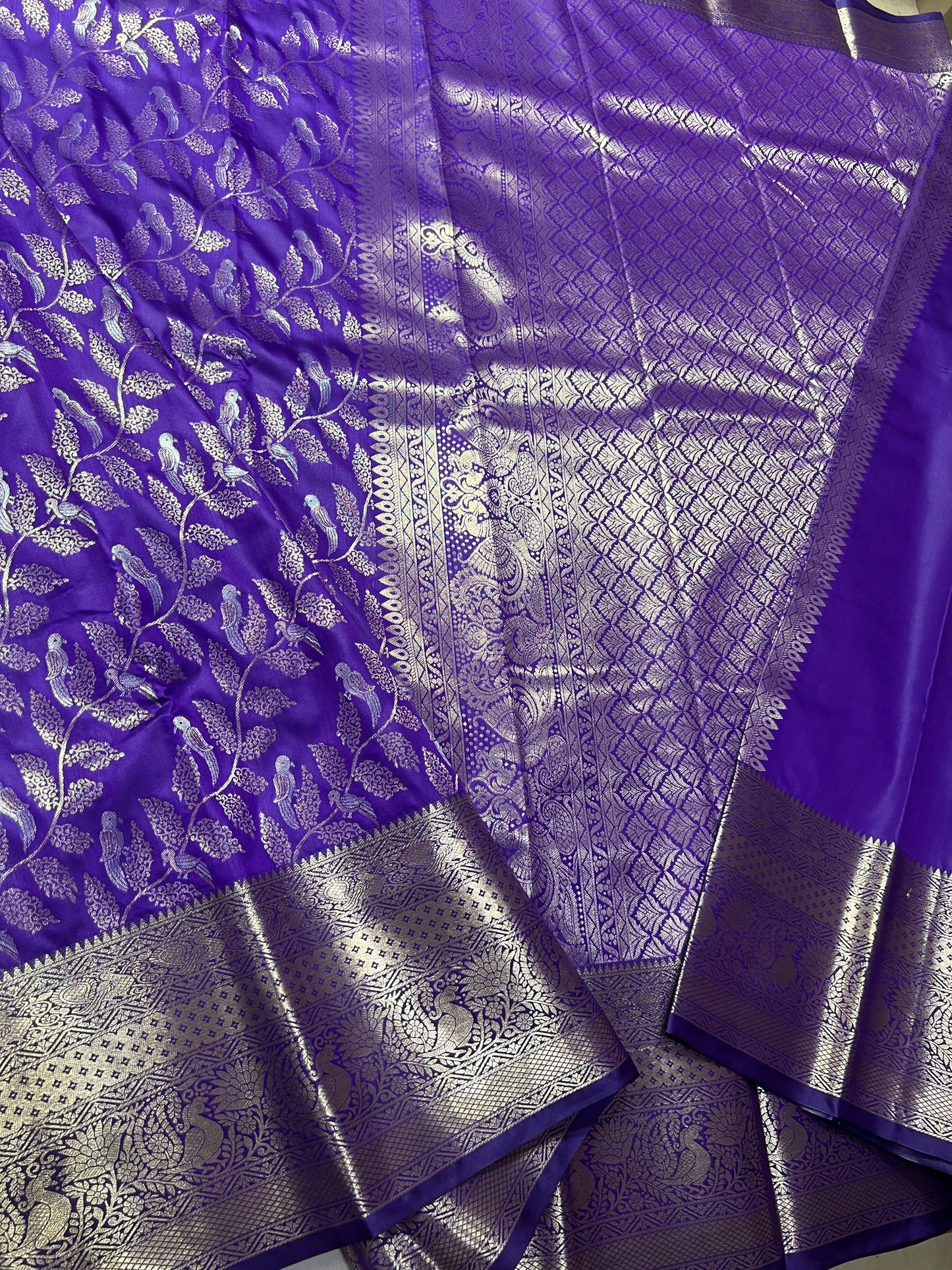 Royal Blue Brocade Zari Saree – Luxurious Traditional Wear