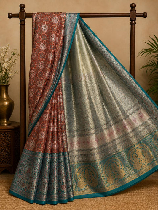 Semi Kanchipattu Meenakari Saree – Premium Quality Edition
