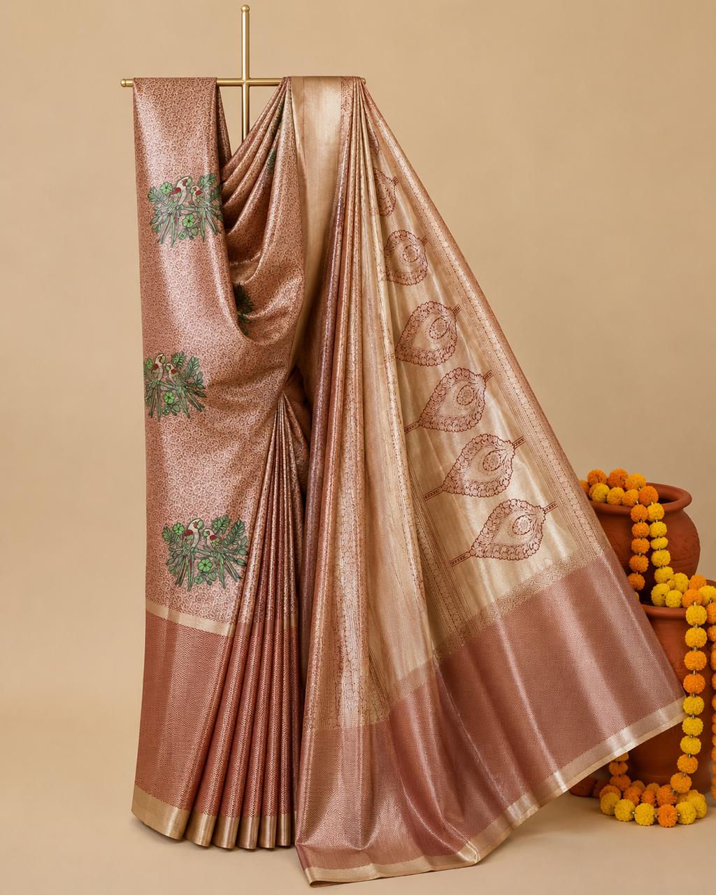 Meenakari Weave Saree Inspired by Royal Indian Art