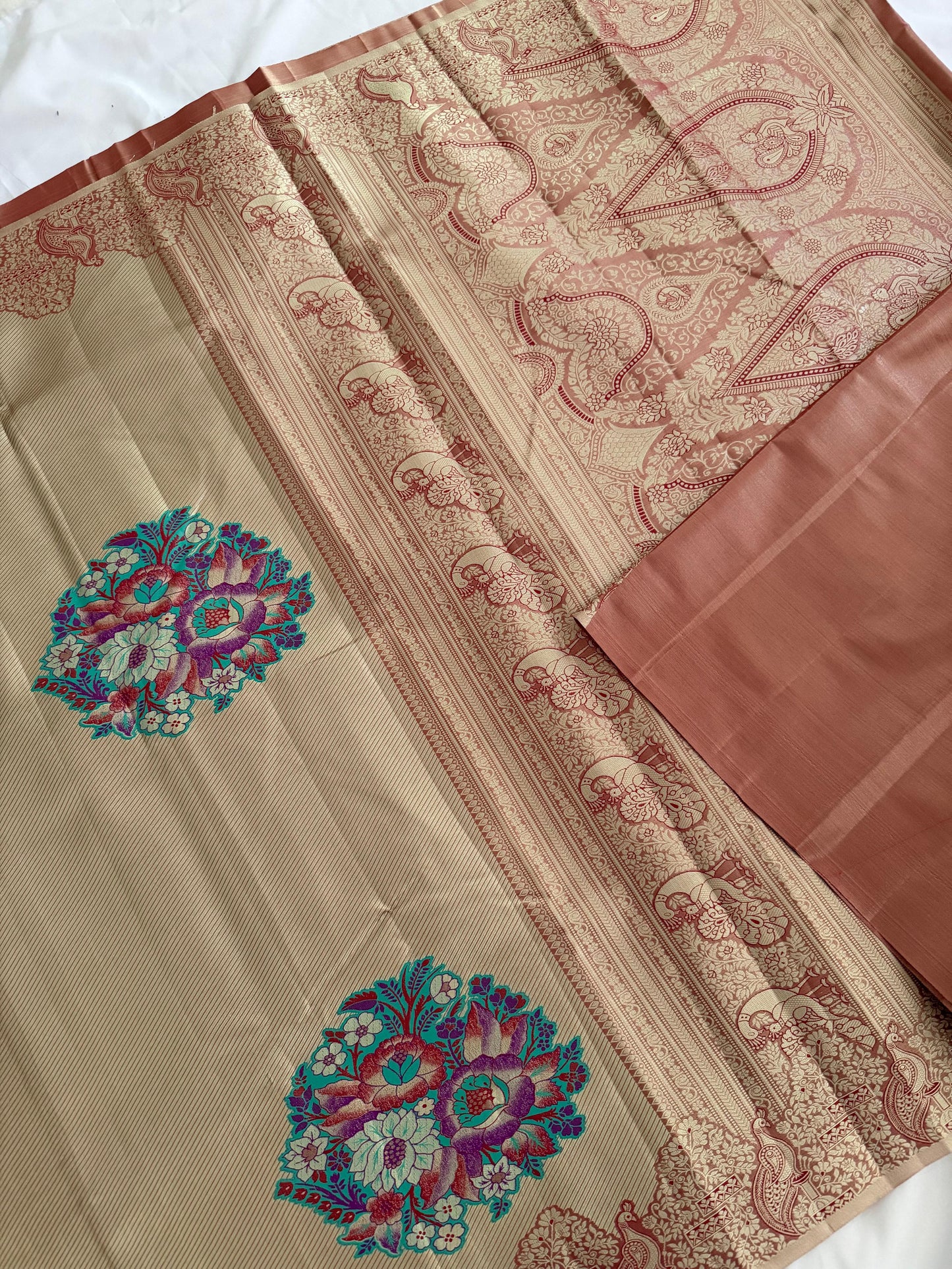 Silk Meenakari Saree with Regal Zari Weave
