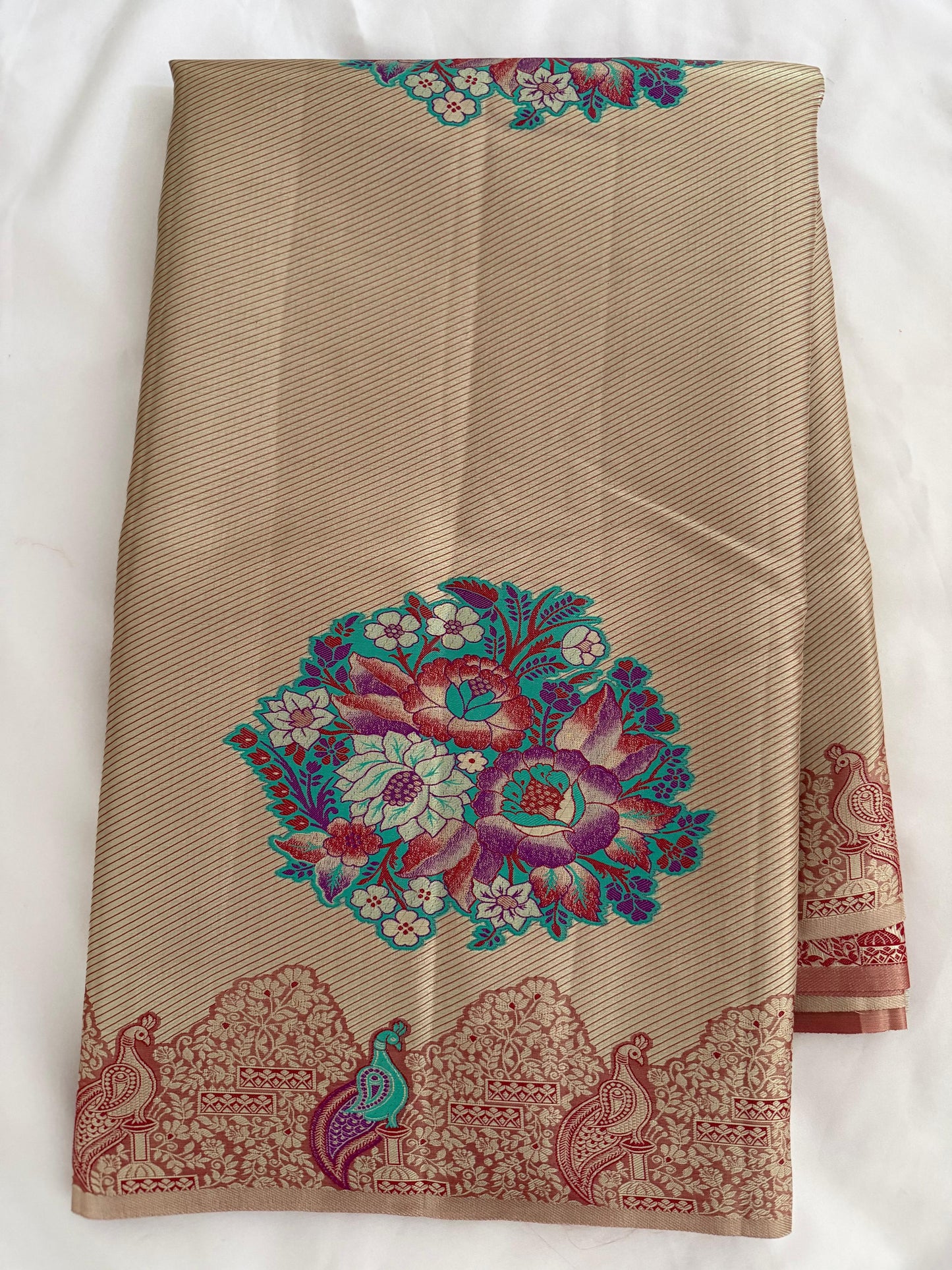 Silk Meenakari Saree with Regal Zari Weave